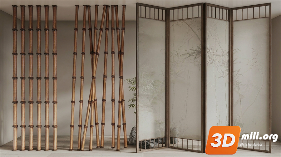 Folding screen Skp Files 